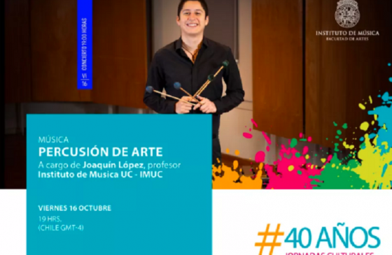 Jornadas Culturales Villarrica 2020: Concierto “Percusión de arte” a cargo de Joaquín López