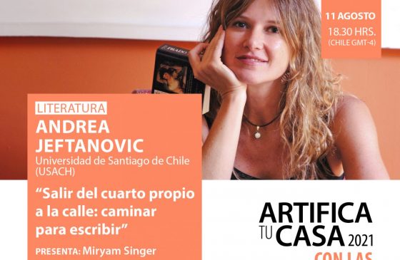 #ArtificatuCasa: hablemos de literatura con Andrea Jeftanovic