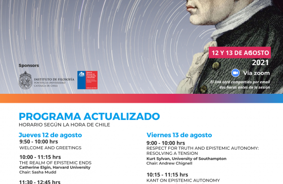 Conferencia: «Epistemic autonomy in Kant and Beyond»