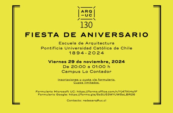 Aniversario 130 años Escuela de Arquitectura UC